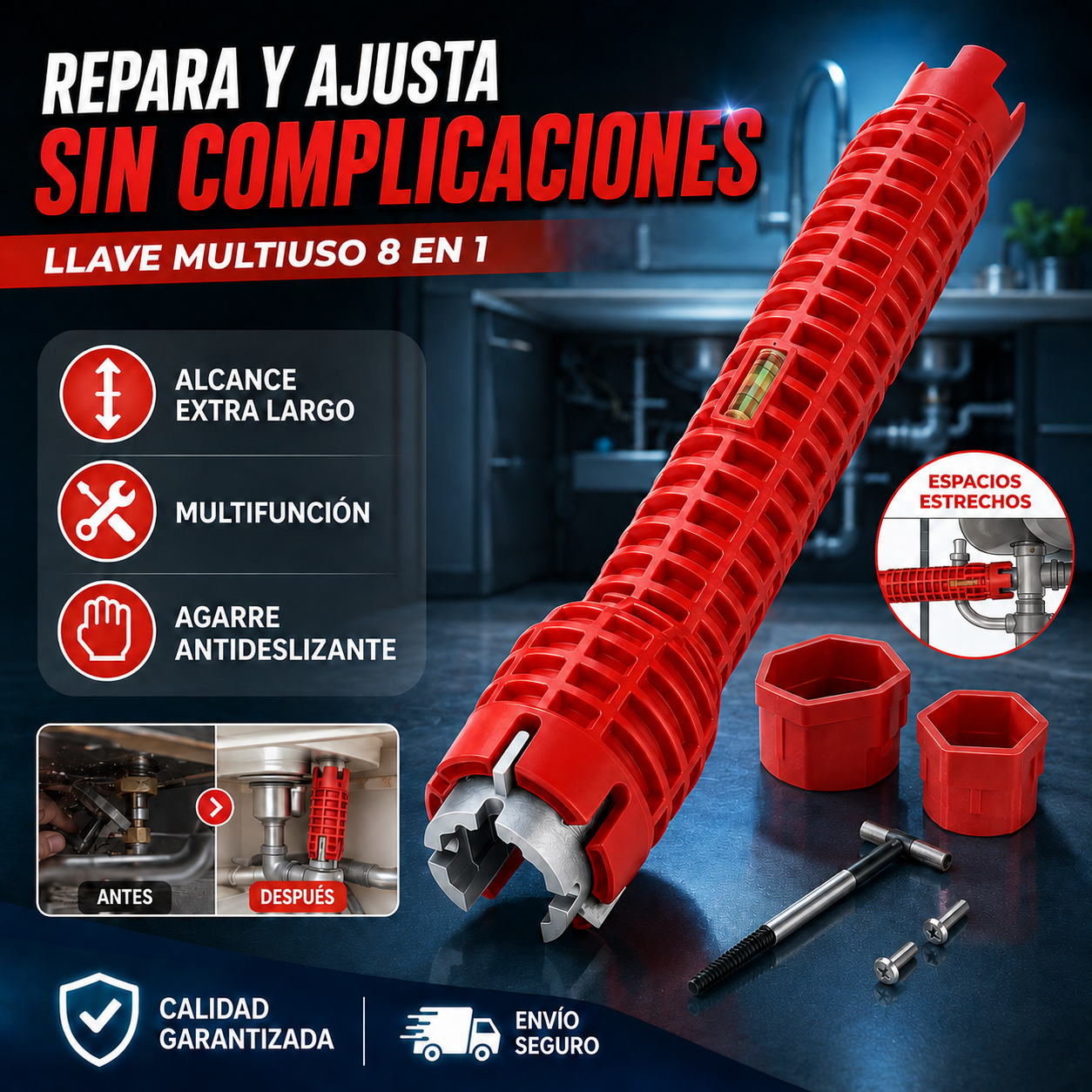Llave Multifuncional de Gasfitería