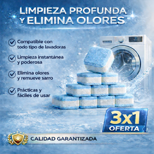 Pastillas Limpiadoras Lavadora | 36 pastillas (3x12u) 🎁 3x1